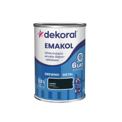 Emakol czarna matowa 0,9 L ftal.